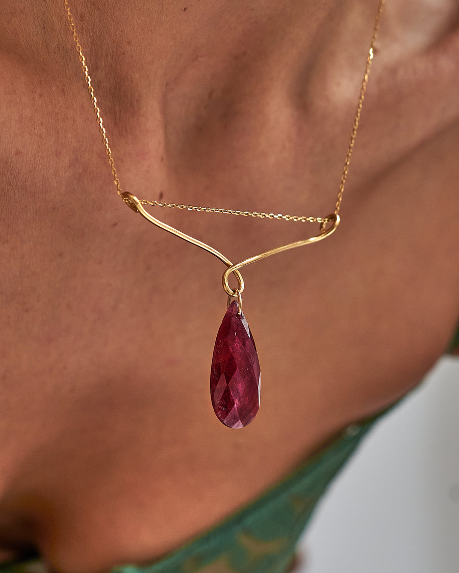 Ruby Sculpture Necklace