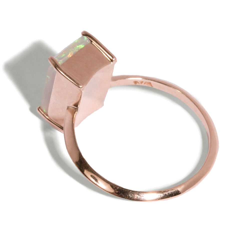 Emerald Cut Opal Ring