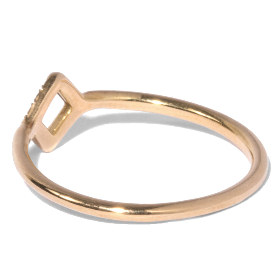 Micro-Pave Diamond Shape Ring
