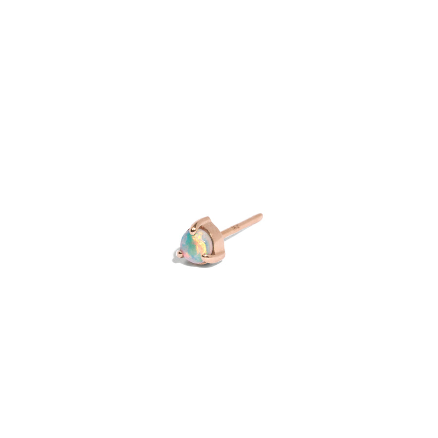Single 3mm Opal Cabochon Stud Earring