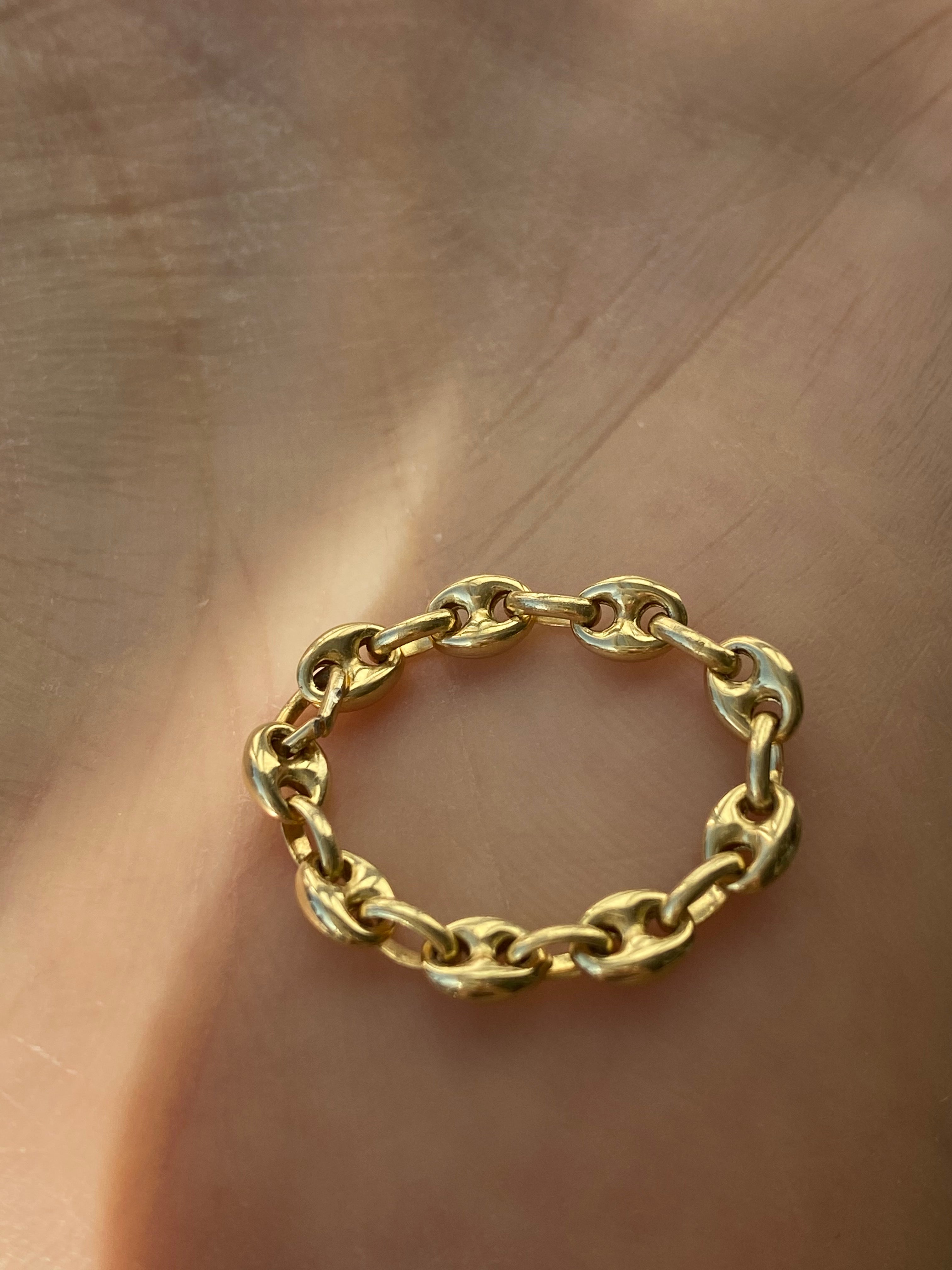 Thin Puffy Mariner Link Chain Ring – Wendy Nichol