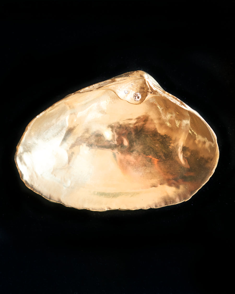 Double Diamond Large Golden Shell