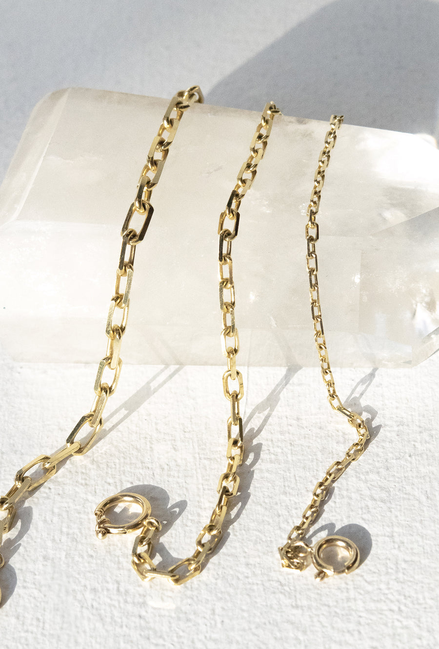 Elongated Diamond Cut Cable Chain 5.1mm 14k Gold Necklace