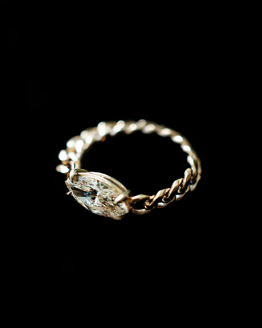 Marquise Diamond Chain Ring (1.24 Carats)