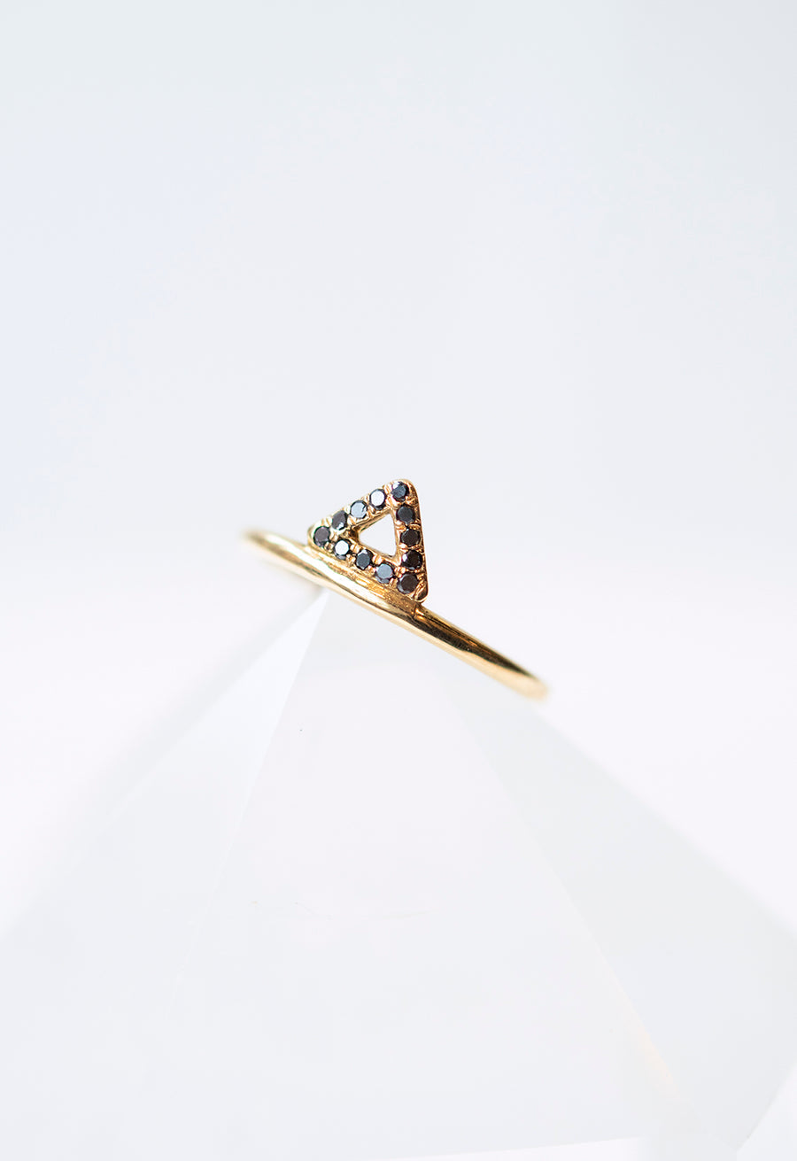 Micro-Pave Triangle Ring