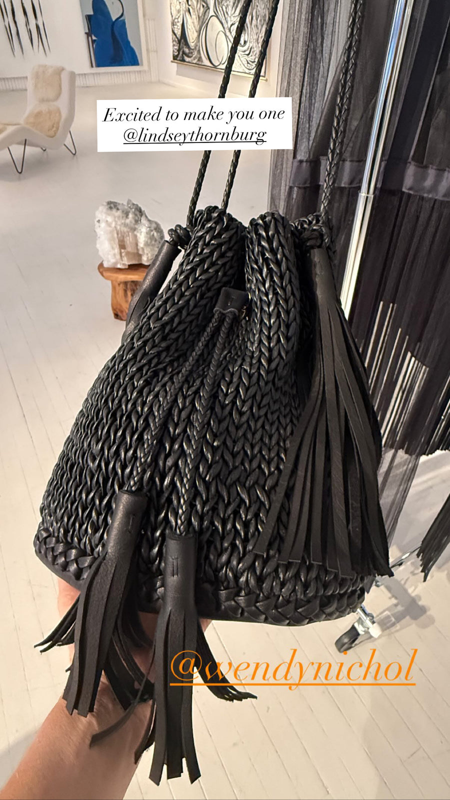Black Knit Bullet Bag 2.0