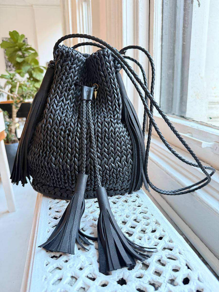 Black Knit Bullet Bag 2.0