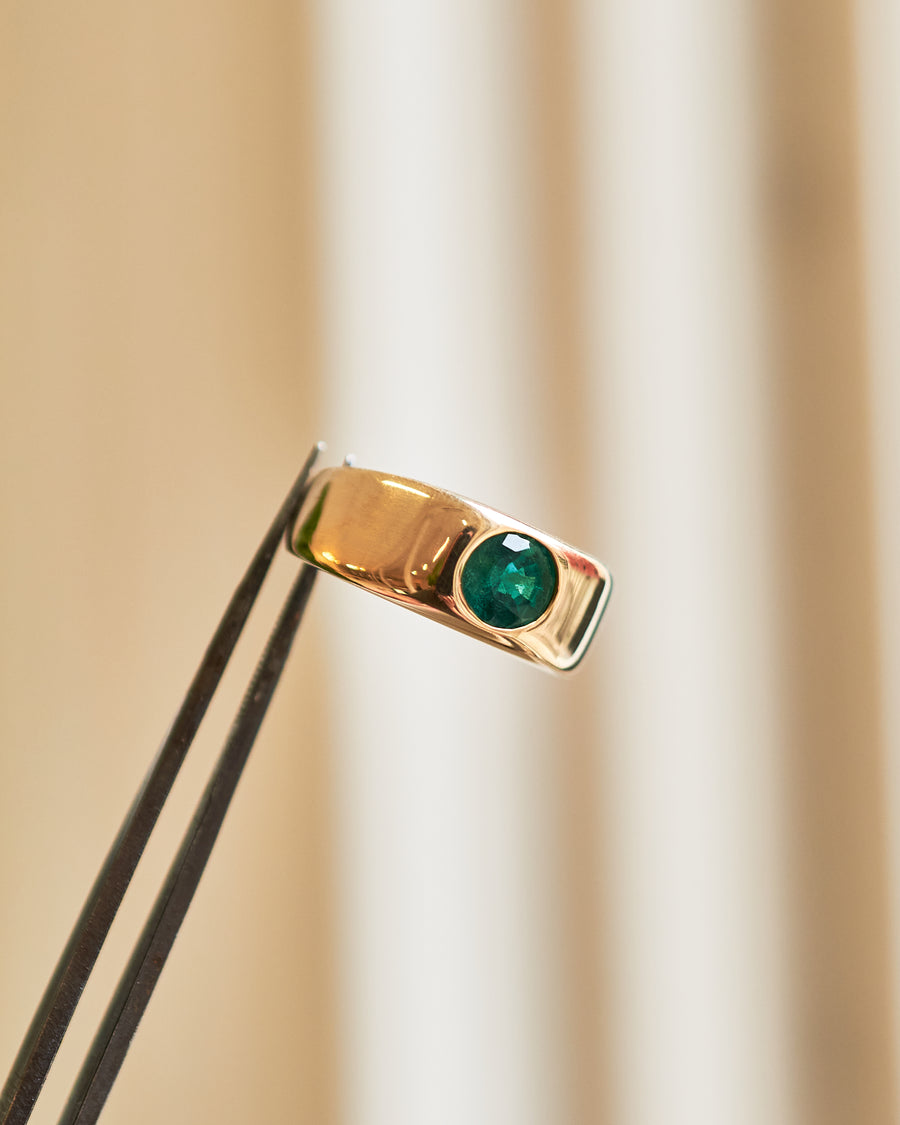 Ancient Set Emerald Ring
