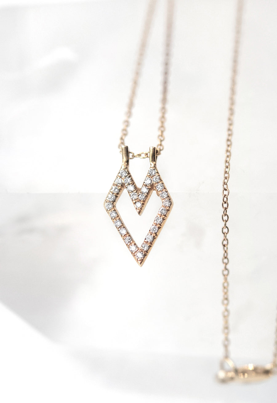 Medium Gothic Heart Necklace