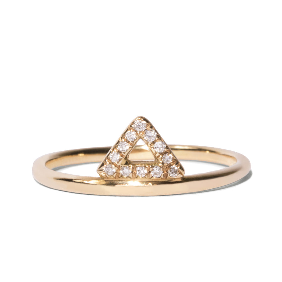 Micro-Pave Triangle Ring