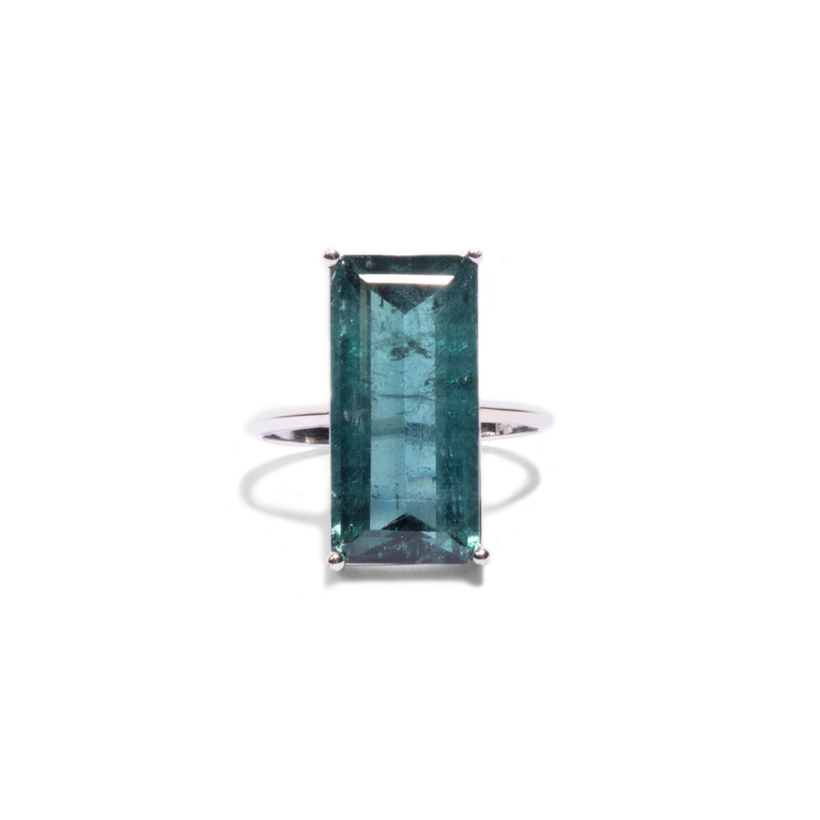 Emerald Cut Tourmaline Ring