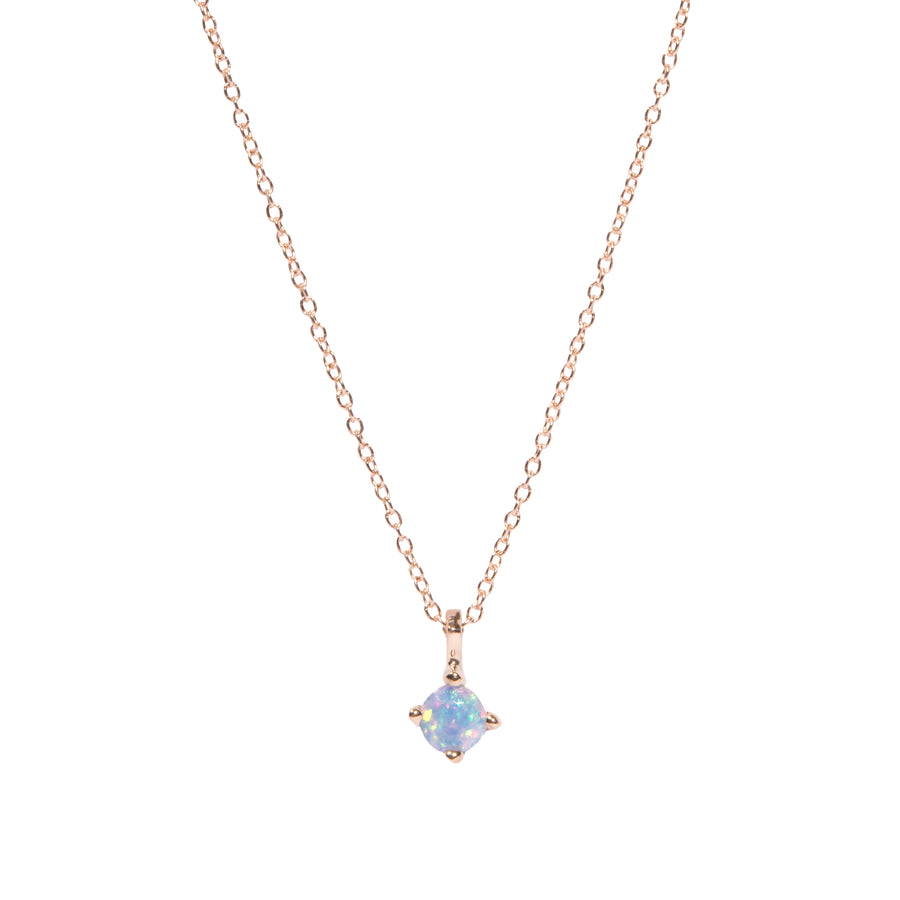 4mm Opal Pendant Necklace
