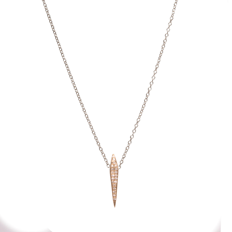 Micro Pave Large DT Pyramid Spike Necklace