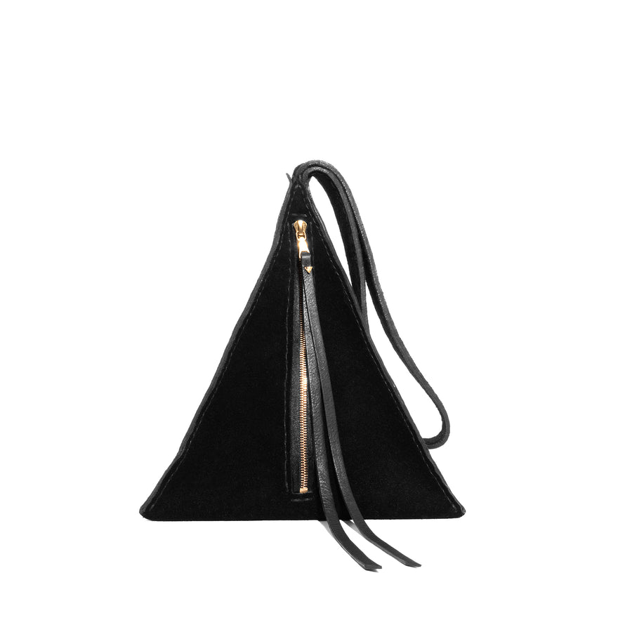 Suede Devil Star Pyramid Handbag