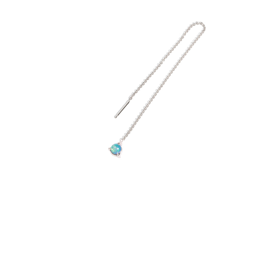 3mm Opal Single Pull Thru Earring