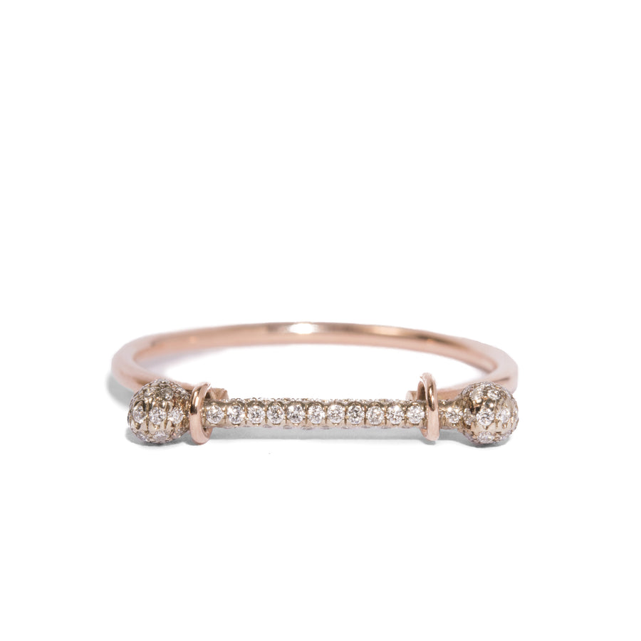 Barbell Ring w. Micro Pave Barbell