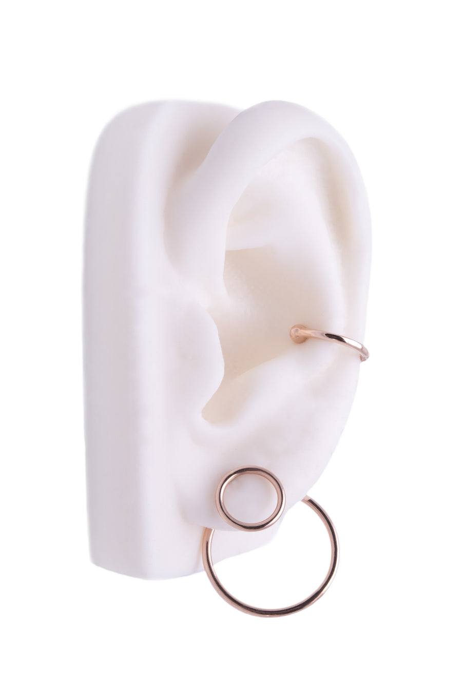 Barbell Ear Cuff Single Earring No piercing Orbital Snug Inner Conch Wendy Nichol Fine Jewelry Designer Handmade in NYC solid 14k Gold Sterling Silver