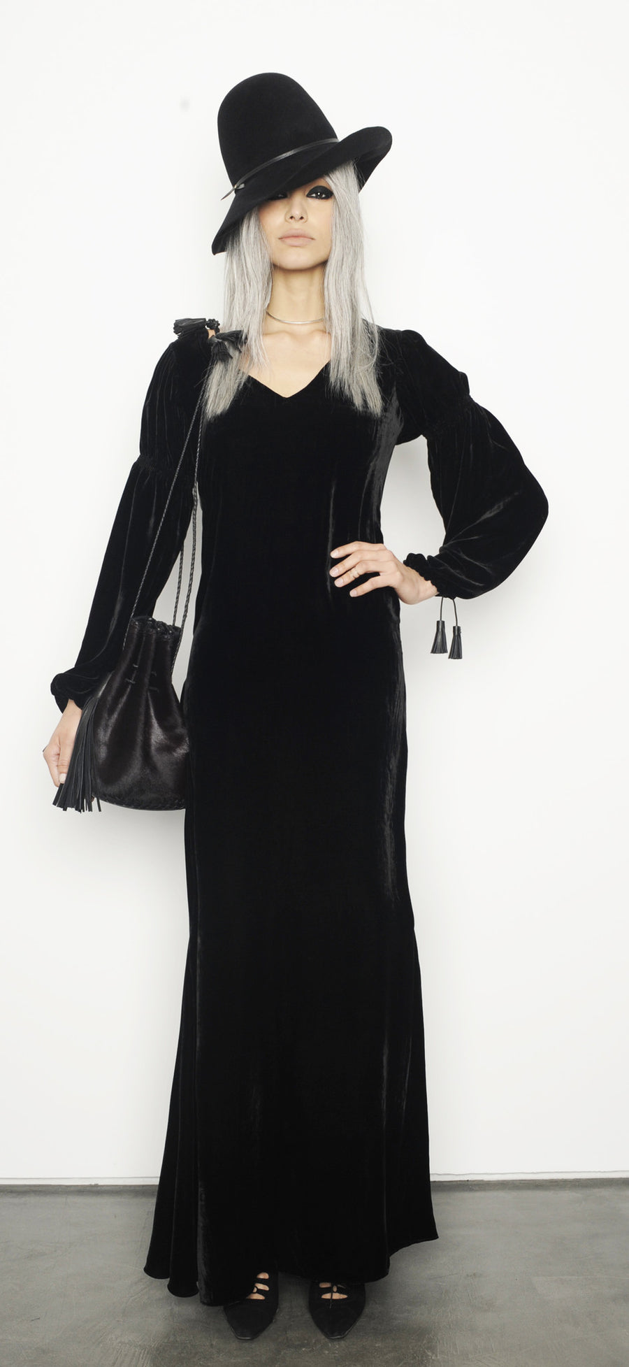 Silk Velvet Renaissance Sleeve Dress Wendy Nichol Silk Velvet Renaissance Sleeve Dress Wendy Nichol
