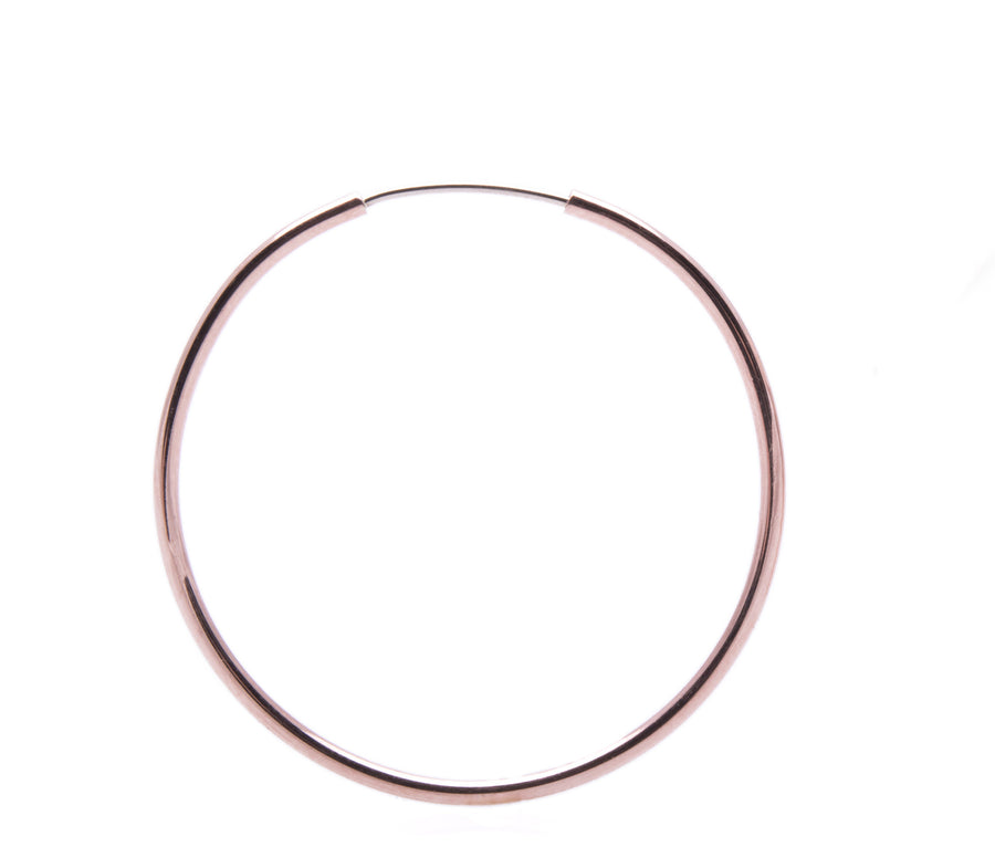 35mm Hard Wire Hoop Hoops Large Wendy Nichol Fine Jewelry Designer Handmade in NYC solid 14k Yellow Rose White Gold