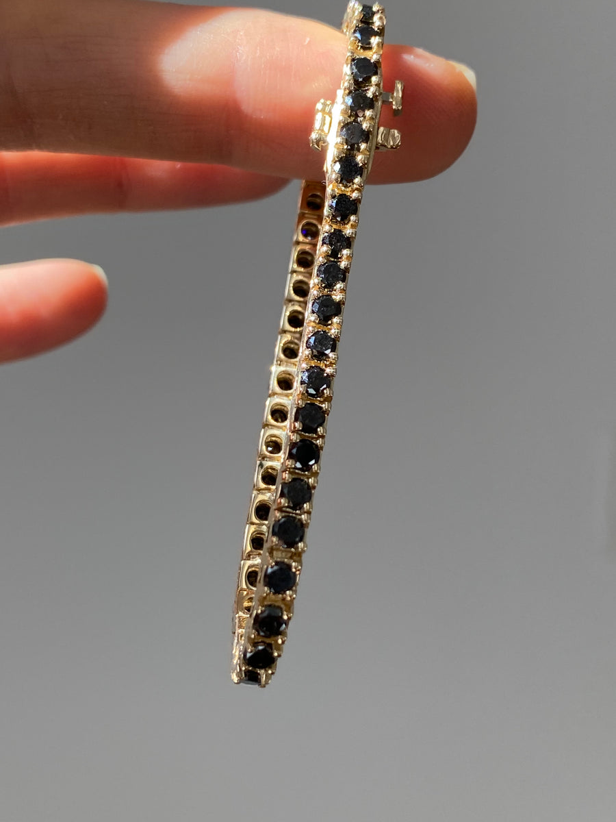 14k Blackened Gold Lab-Grown Diamond Tennis Bracelet – My Store
