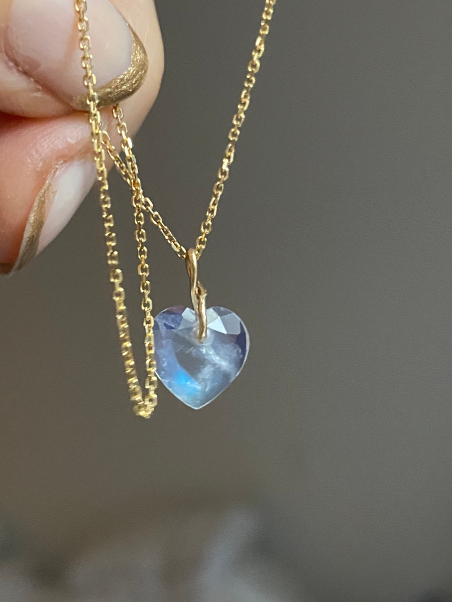 Moonstone Heart Necklace