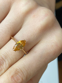 Citrine marquise sale ring