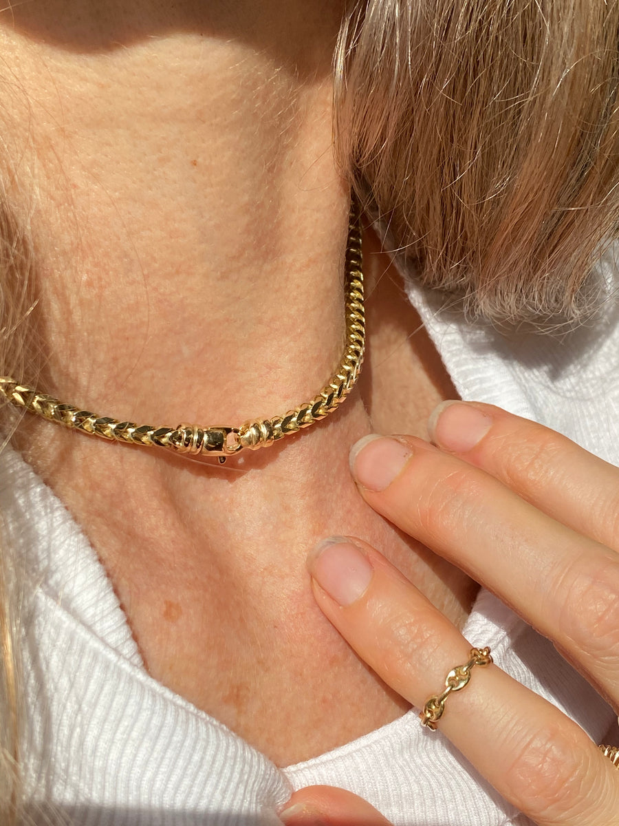 3.6mm Foxtail 14k Gold Chain Necklace