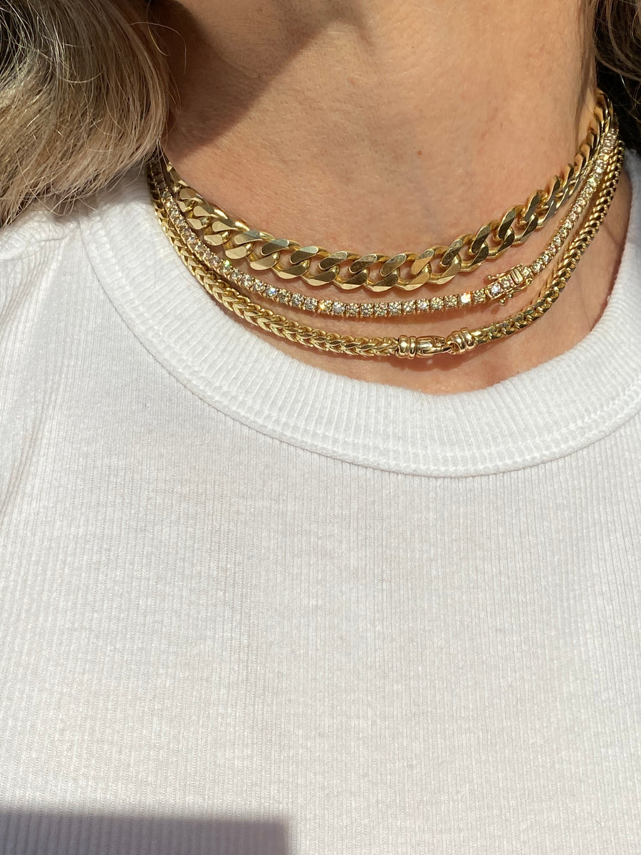 3.6mm Foxtail 14k Gold Chain Necklace