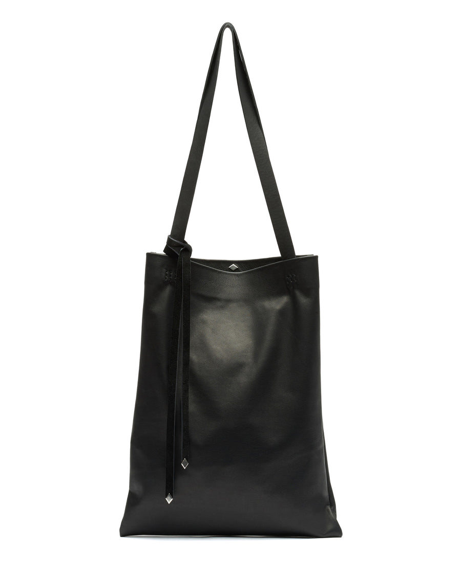 Lightweight Cowhide Leather Canvas Tote Wendy Nichol Handbag Purse Designer Handmade in NYC New York City Light Soft High Quality Black Leather Durable Thin Small Tote Bag