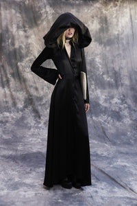 Long Sleeve Train Dress w. Detachable Hood  Wendy Nichol