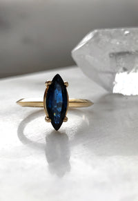 Marquise blue deals sapphire ring