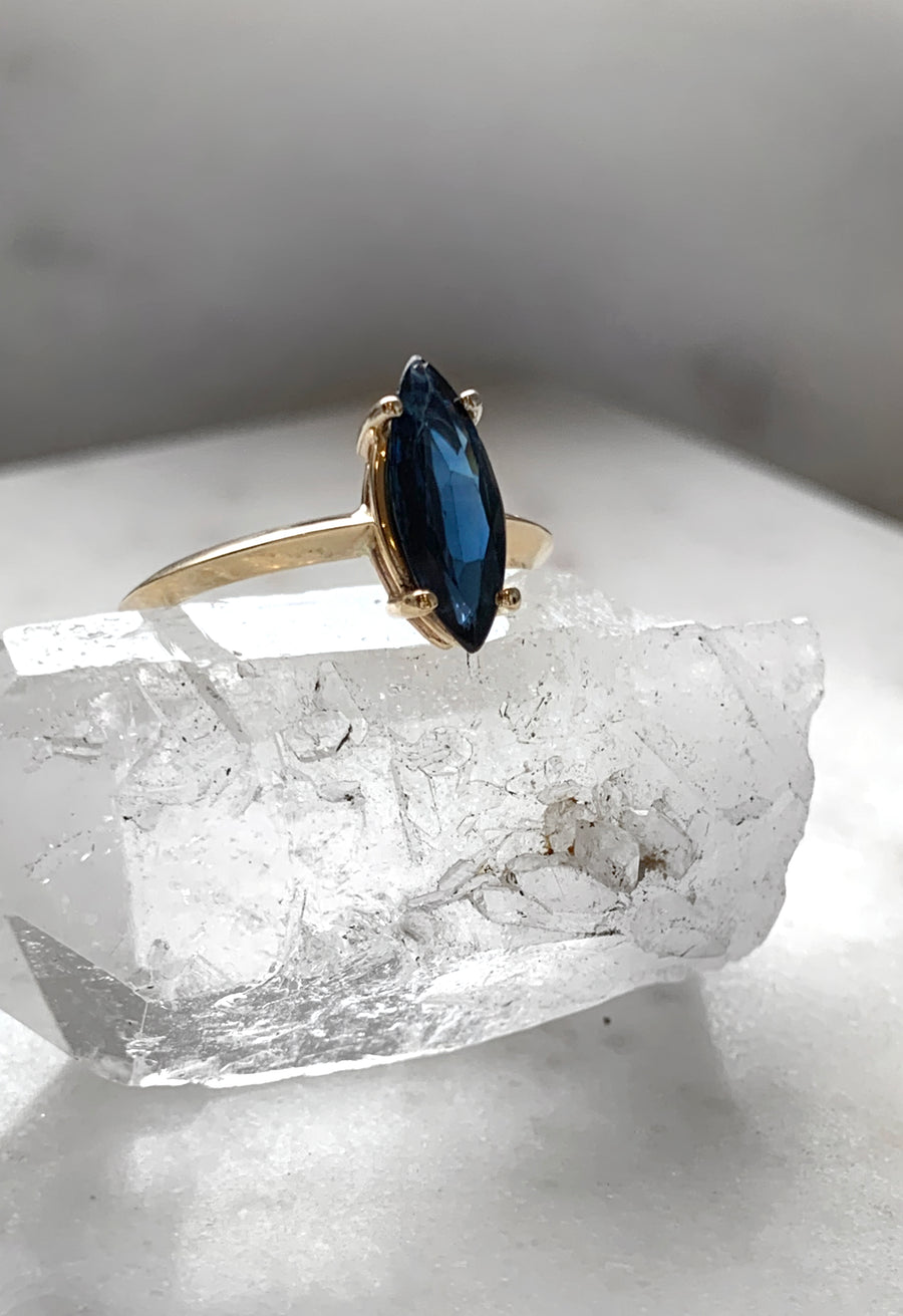 Deep Blue Carat Marquise Cut Sapphire Ring – Wendy Nichol