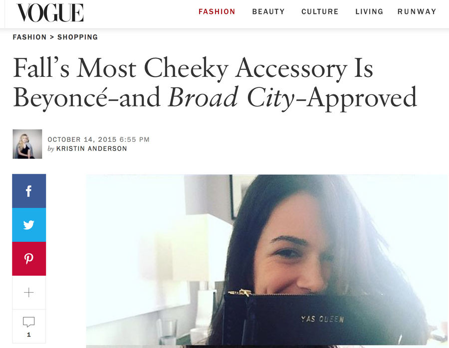 Abbi Jacobson Broad City Vogue Vogue.com Wendy Nichol Fall's Most Cheeky Accessory is Beyonce and Broad City Approved Leather Large Laced Clutch Pouch Custom Embossed Initial Letter Monogram Card Phone Wallet Clutch Wendy Nichol Designer Purse handbags Handmade in NYC New York City Zip Zipper Pouch Smooth Black High Quality Leather Fringe Tassel Gold Silver Foil YAS QUEEN FUCK YES FUCK YEAH FUCK YOU FUCK NO FUCK OFF
