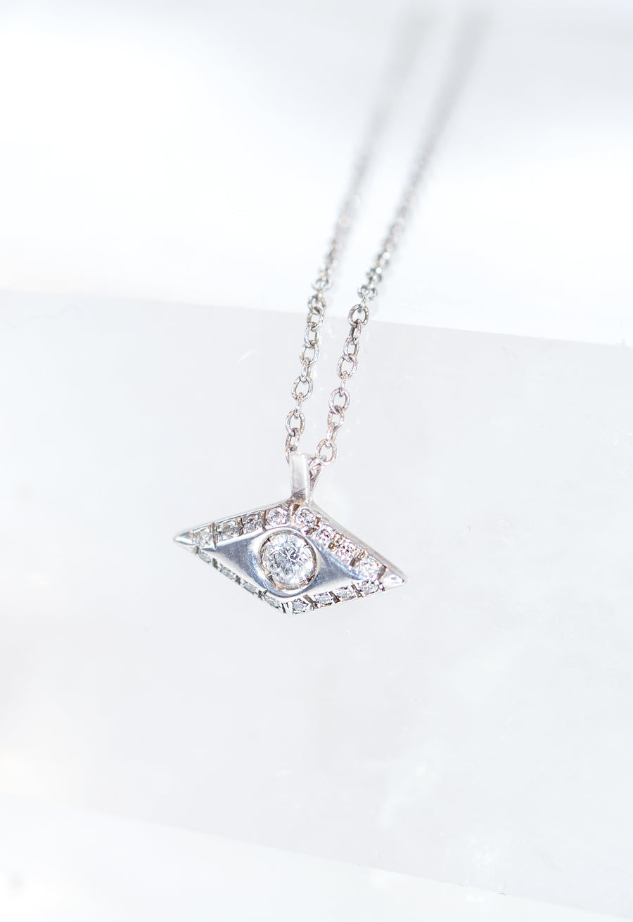 Victorian Diamond Eye Necklace