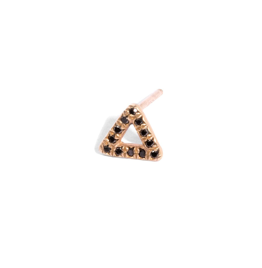 Micro Pave Triangle Stud Earring