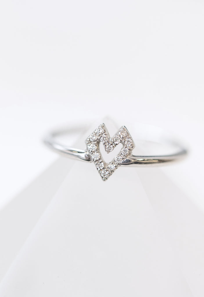 Micro Pave Small Gothic Heart Ring – Wendy Nichol