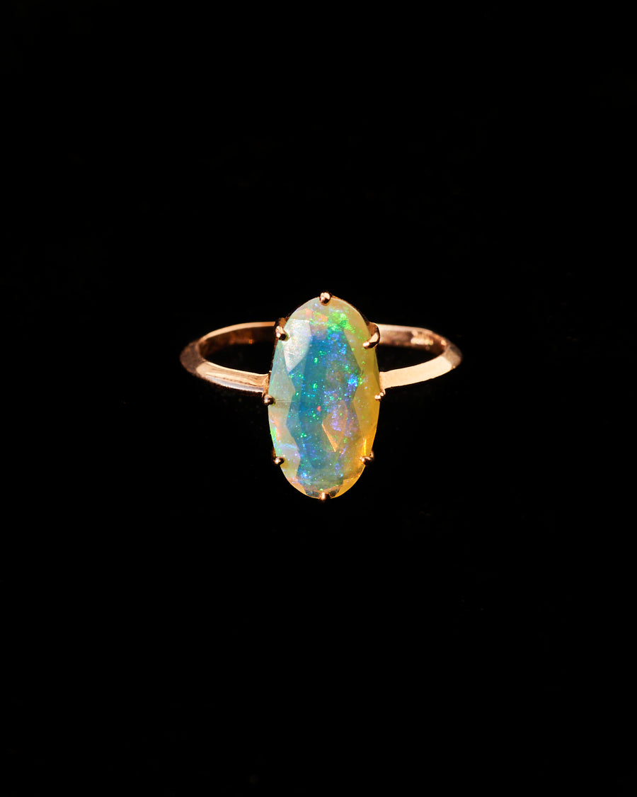 8-Prong Oval Opal Ring