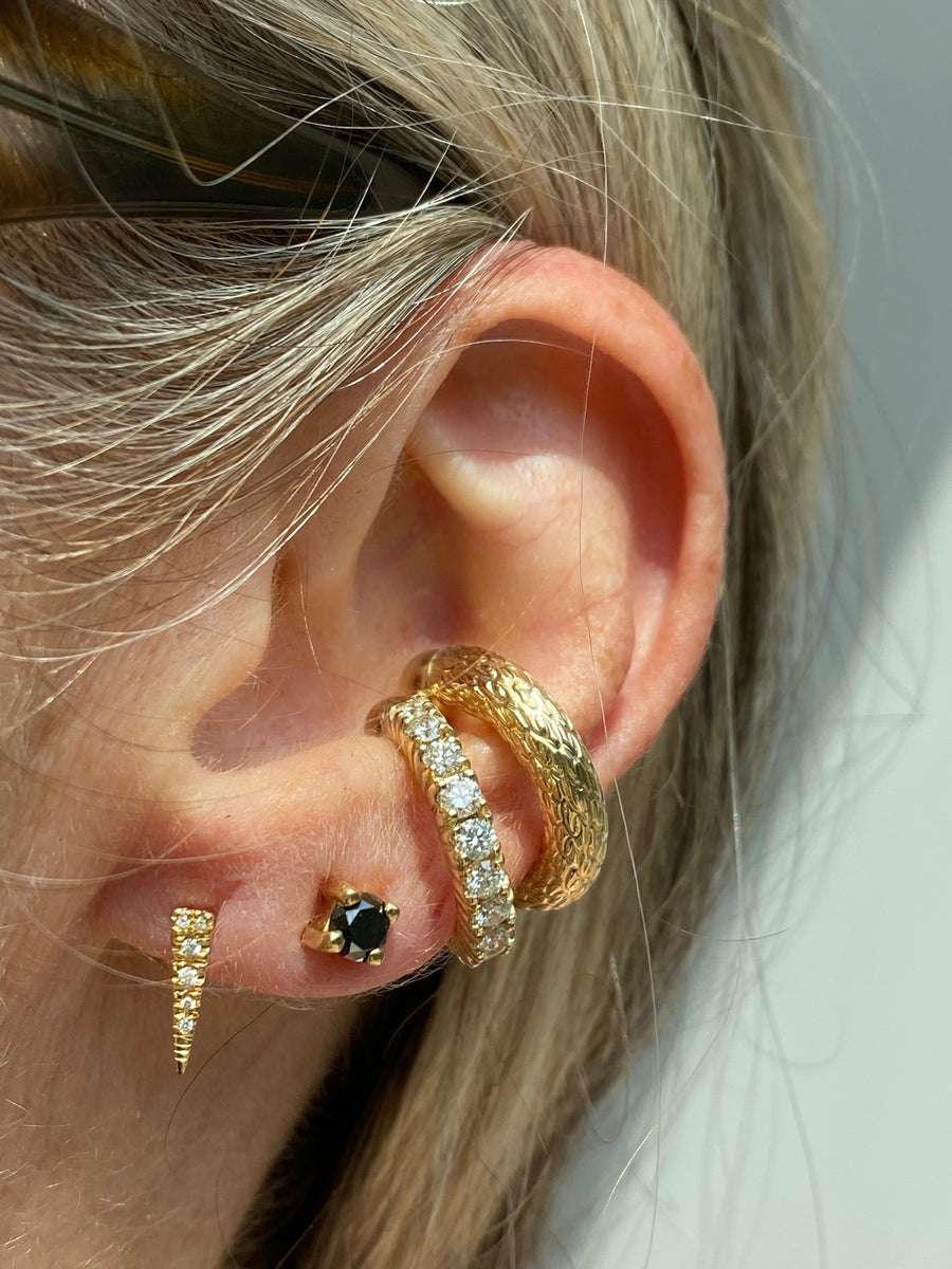White Diamond Gemstone Ear Cuff (17mm)