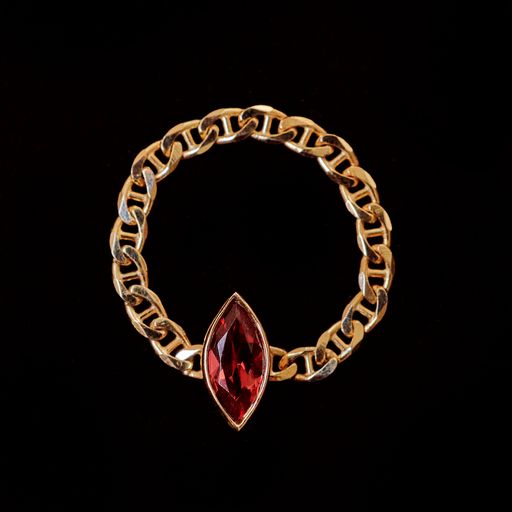 Garnet Marquise Mariner Ring