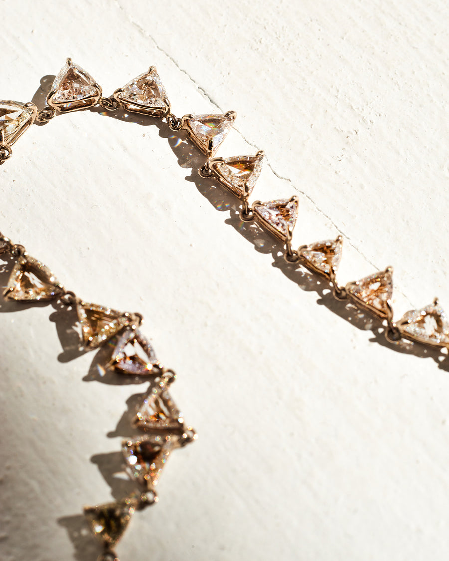 Belgium-Cut Trillion Diamond Necklace