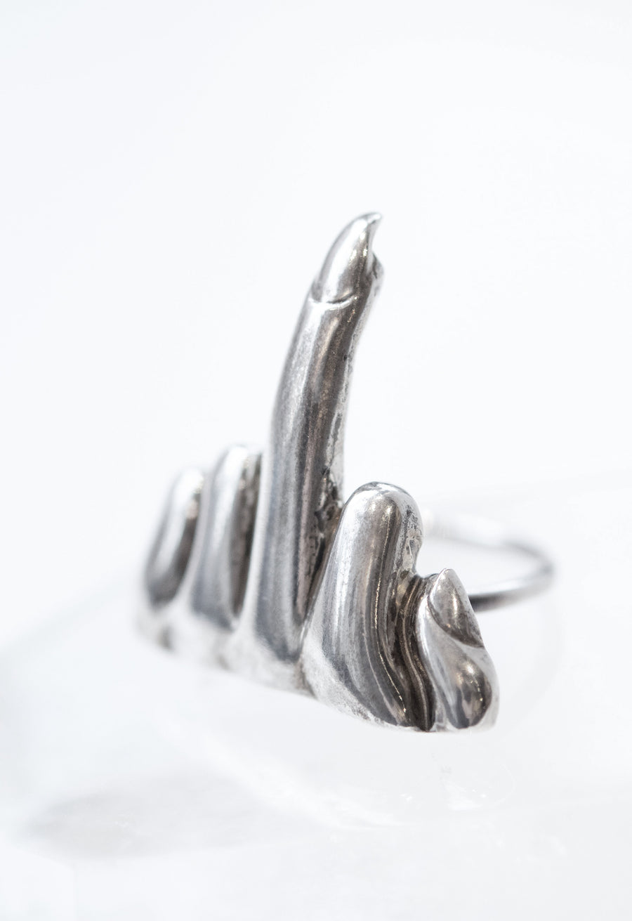 Sterling silver full finger ring 